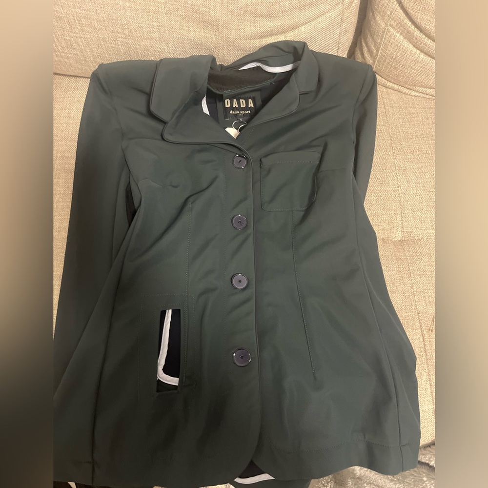 DADA SPORT Stretchy Hunter Green Comic Star show coat M $549 Show Jacket